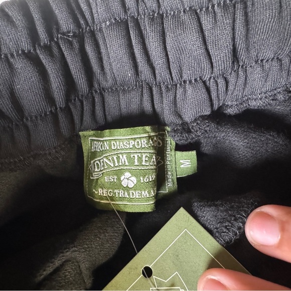 Denim Tears Jeans Black Cotton Wreath Logo Streetwear Mens Unisex - Picture 5 of 5